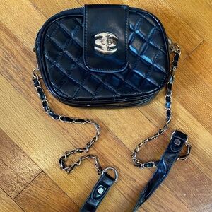 Dressy Black bag with Gold chain & accents